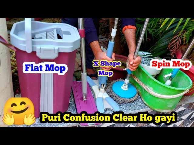 UPC Flat Mop vs Spin Mop vs X Shape Mop Honest Review #flatmopvsspinmopvsxshapemop