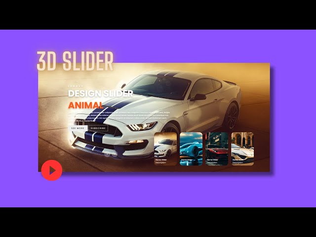 Responsive 3D Image Carousel Slider | Using HTML CSS , JS | Codetech with rp