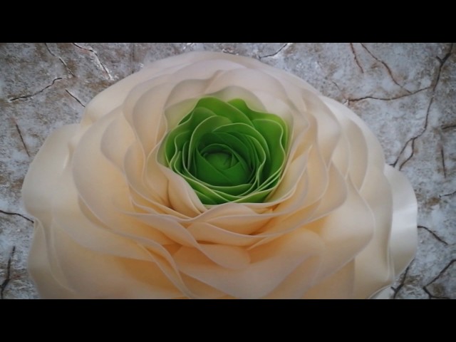 Giant ranunculus from izolon and craft foam. Part 2