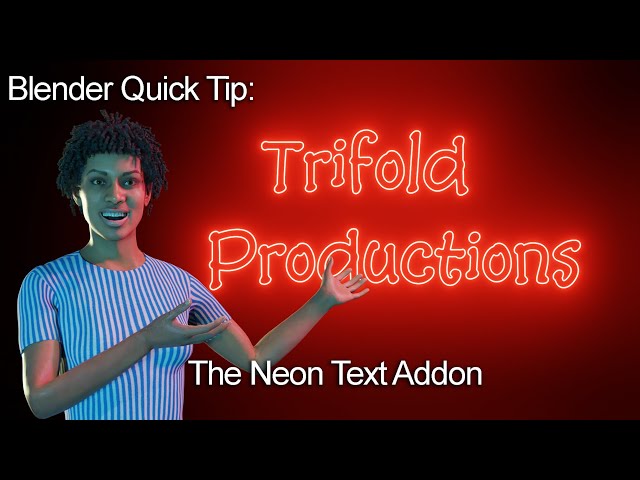Blender Quick Tip: The Neon text addon
