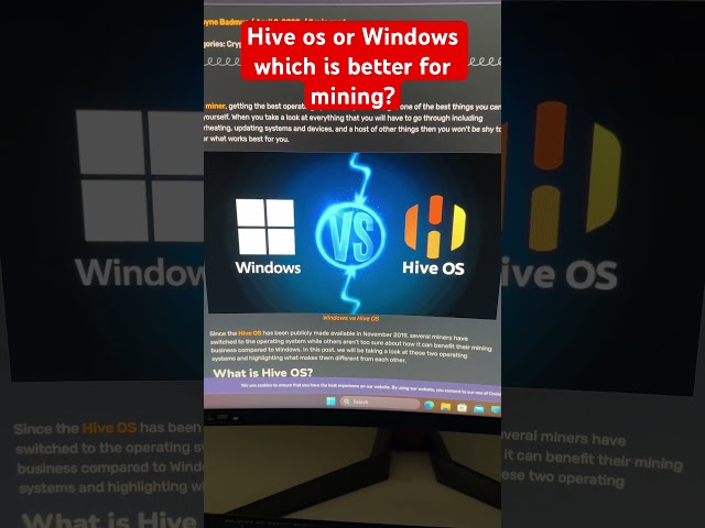 Hive os or windows?? #cryptocurrency #crypto #cryptomining