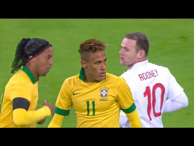 Ronaldinho and Neymar's team versus Rooney's England in 2013 | ISN - ESPN