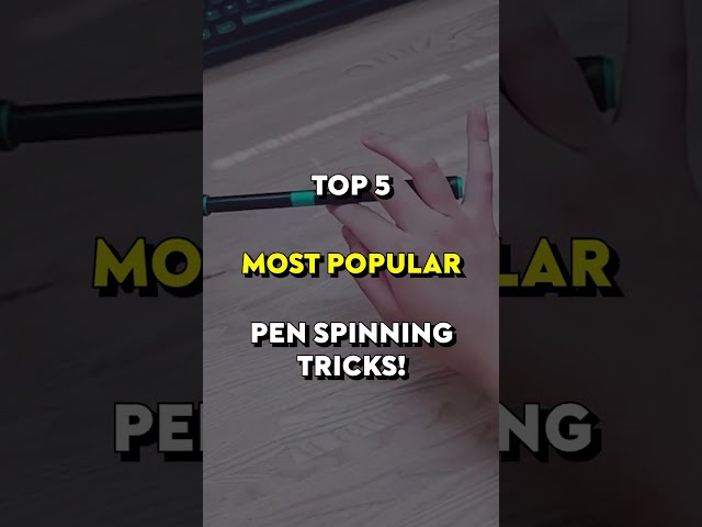TOP 5 MOST POPULAR PEN SPINNING TRICKS 🔥 #shorts