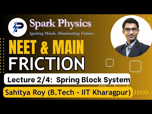 Friction Lec 2/4 | Spark Physics : NEET & MAIN Series| Class XI | Sahitya Roy(IIT KGP)