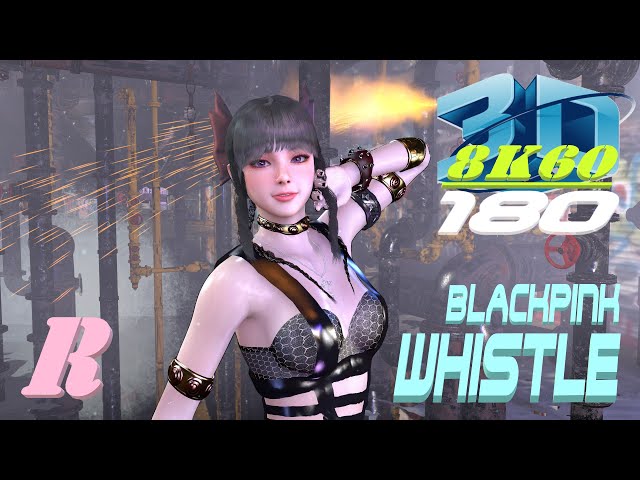 BLACKPINK - WHISTLE (휘파람), VR180, 3D, Dance, MMD, ダンス, VaM, 3DVR, Kpop