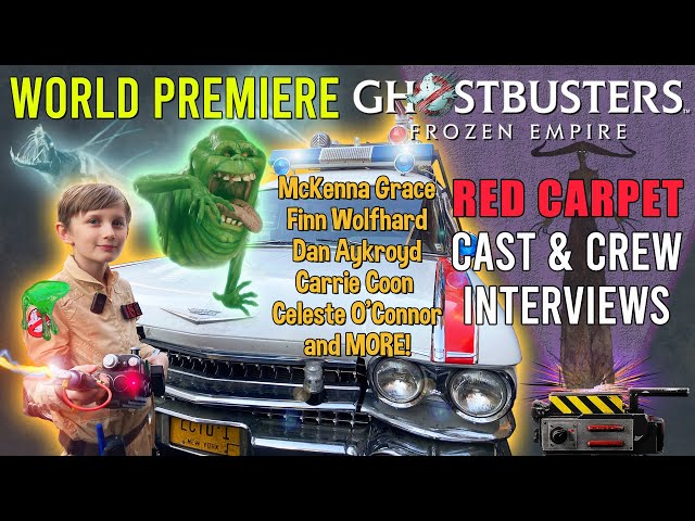 Ghostbusters Frozen Empire Red Carpet Premiere Cast & Crew Interviews Finn Wolfhard McKenna Grace NY