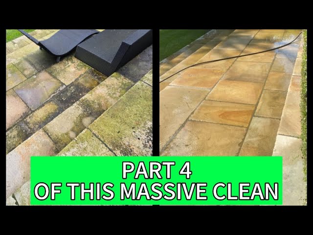 PRESSURE WASHING AWAY YEARS OF MOSS AND GRIME