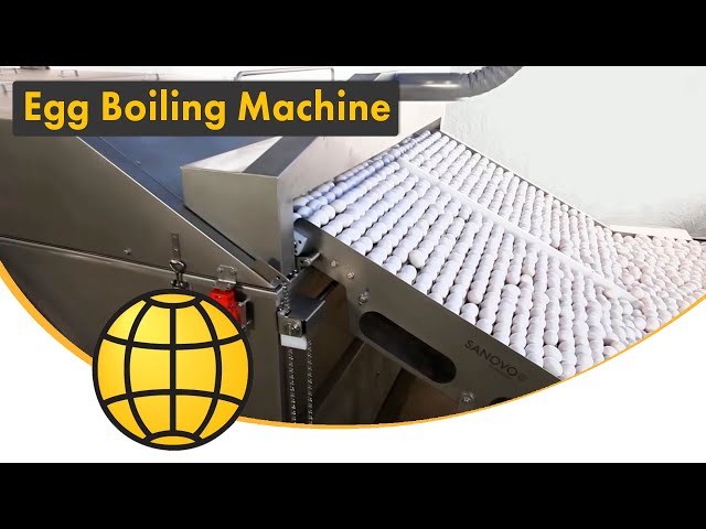 Egg Boiling Machine (Automatic Egg Peeling) - Egg boiler by SANOVO - 20.000 eggs!
