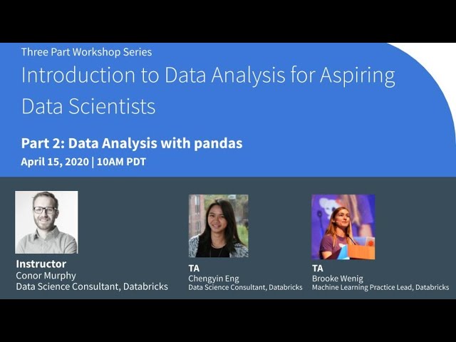 Workshop Part 2 | Data Analysis with Pandas for Aspiring Data Scientists
