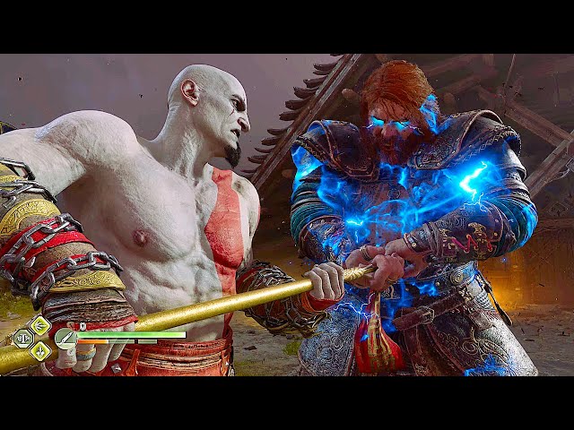 God Of War Ragnarok Young Kratos Vs Thor Boss Fight