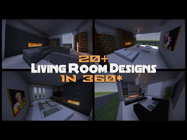 Minecraft Living Room Designs | Tips Tricks and Ideas | 360 degrees