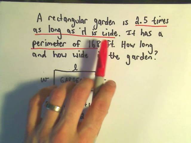 Word Problem Involving the Perimeter of a Rectangle