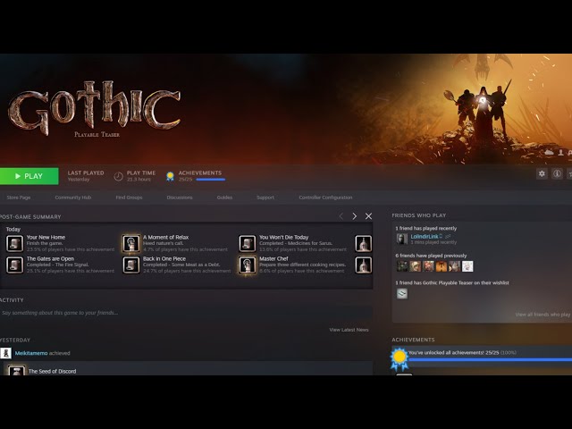 Gothic Playable Teaser - [100%] Steam Achievements Guide [NC]