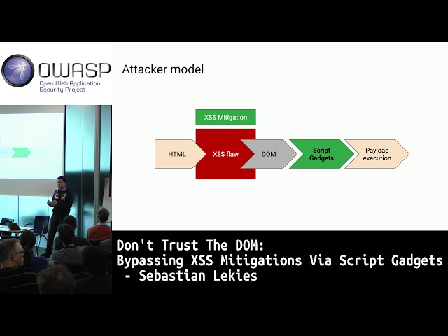 OWASP BeNeLux Day Don't trust the DOM: Bypassing XSS mitigations via script gadgets by S. Lekies