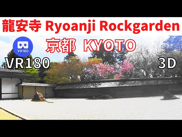 VR180  Japan KYOTO Rock garden of Ryoanji Temple 京都 龍安寺 "石庭"