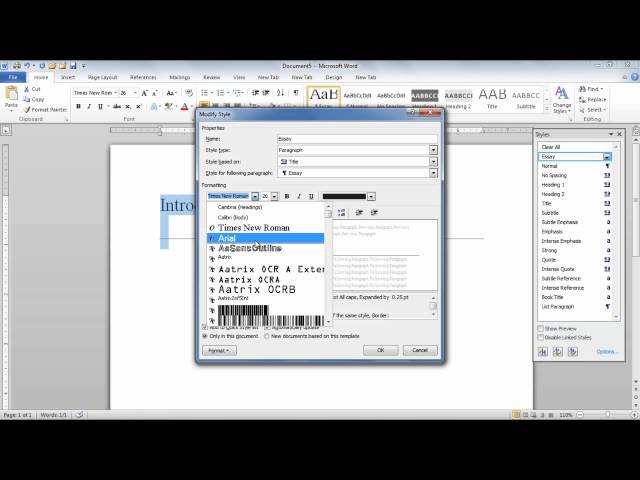 How to do edit and delete styles in Microsoft Word 2010