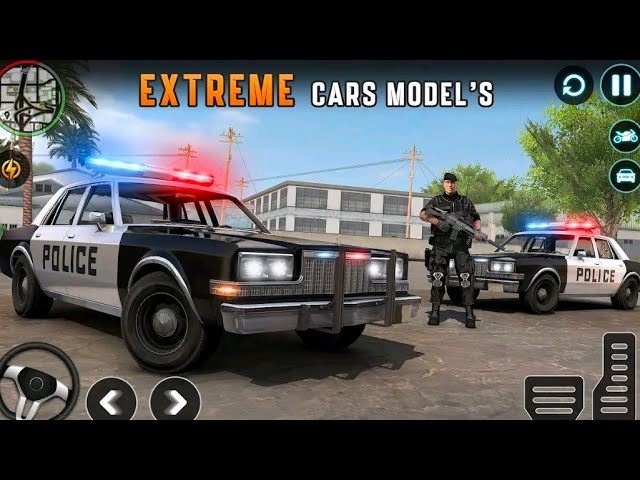 police car driving ✅ 3D game live video ✅