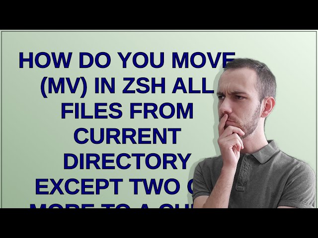 How do you move (mv) in ZSH all files from current directory except two or more to a child direct...