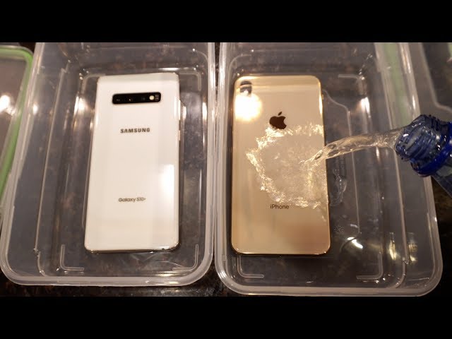 Samsung S10 Plus vs iPhone XS Max Sparkling Water FREEZE Test! What Will Happen?!