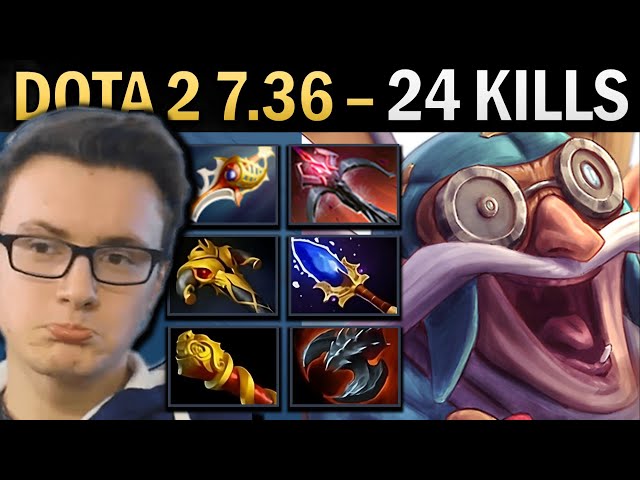 Gyrocopter Gameplay Miracle with 24 Kills and Rapier - Dota 2 7.36