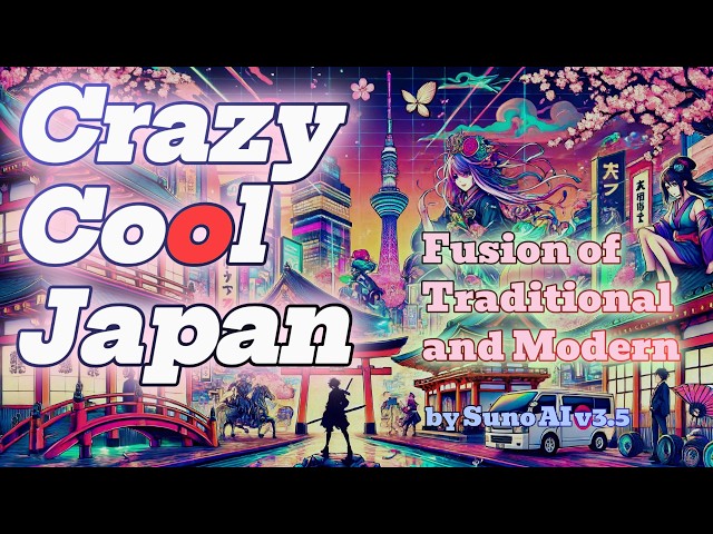 🗾 Fusion Rhythms: "Crazy Cool Japan" 🌸 | Japanese Pop/Rock Music【AI-Music/Suno AI/English Lyrics】