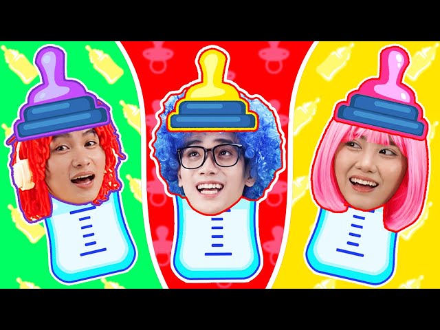 Rainbow Bottle Milk Feeding Song | Baby Care Song+ More Nursery Rhymes by Dominoka Kids Song