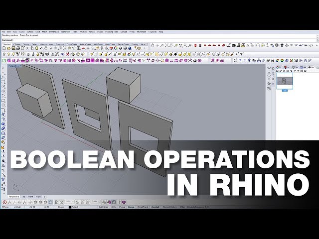 How to use Boolean Operations in Rhino