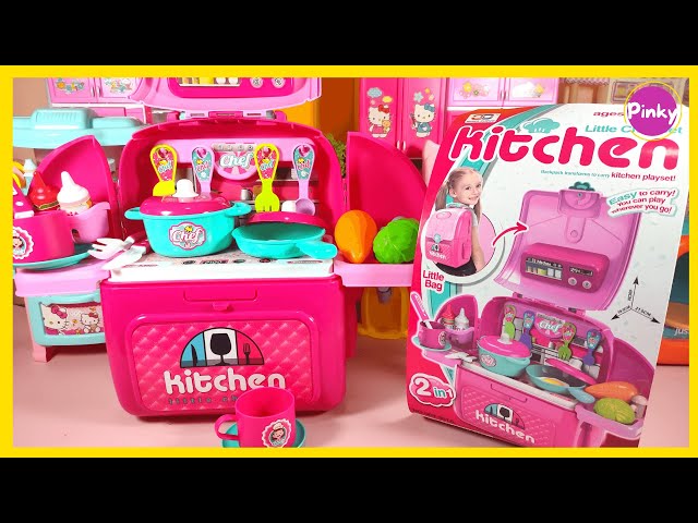 💜Satisfying with Unboxing & Review Miniature Kitchen Set Toys Cooking Video  ASMR Videos no music