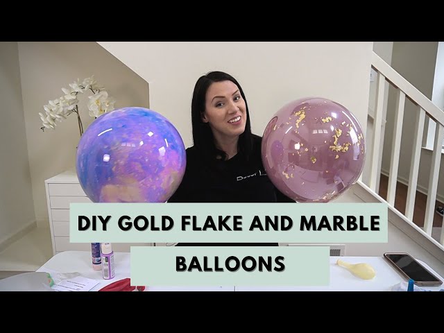 DIY Gold Flake Balloons and Marble Balloons | Double Stuffed Bubble Balloons