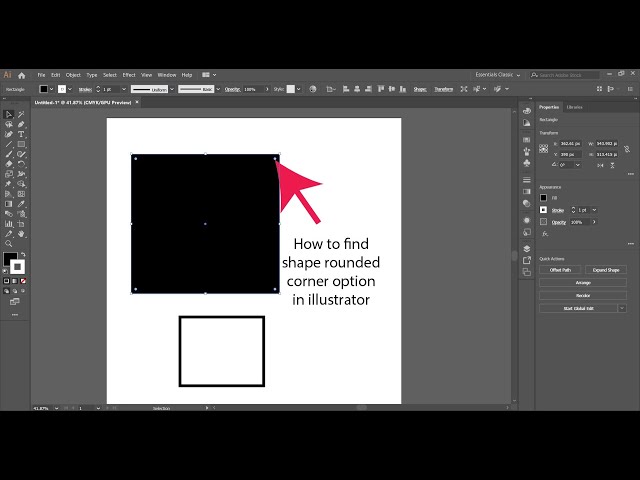 How to find shape rounded corner option in illustrator