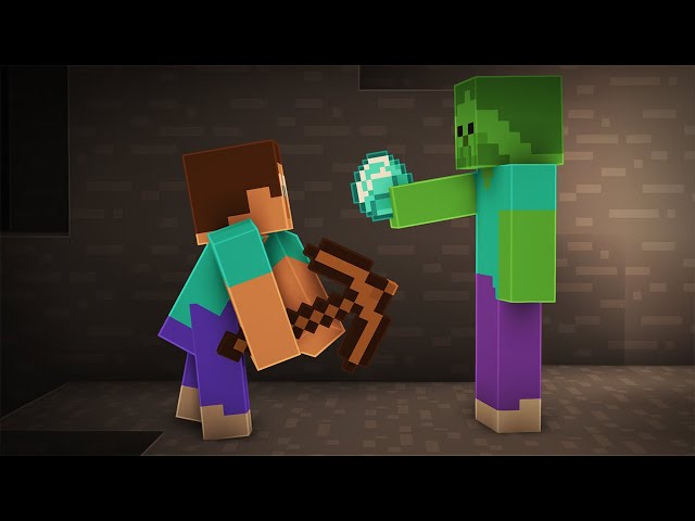 Minecraft but Zombies are Friendly #shorts