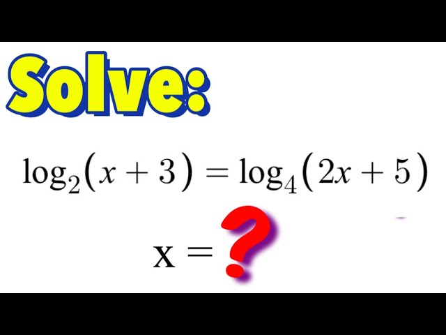 Solving Logarithmic Equations With Different Bases (Example 3)
