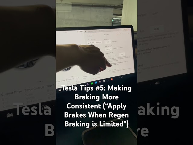 Tesla Tips #5: Making Braking More Consistent (“Apply Brakes When Regen Braking is Limited”)