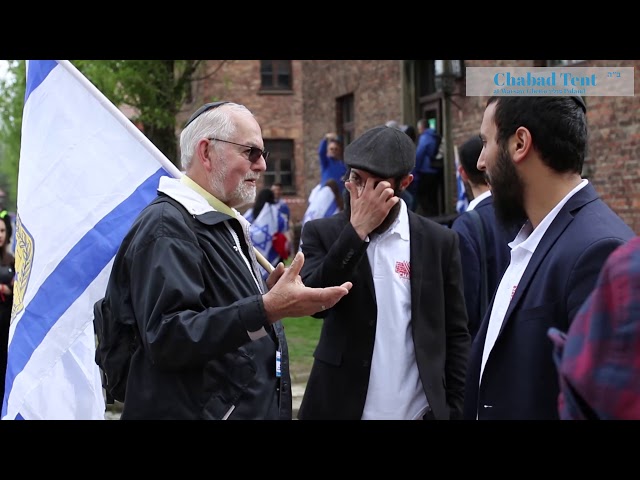Chabad Tent put Teffilin at March of The Living 2019 in Auschwitz