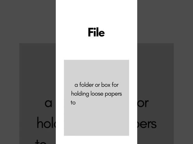File Meaning
