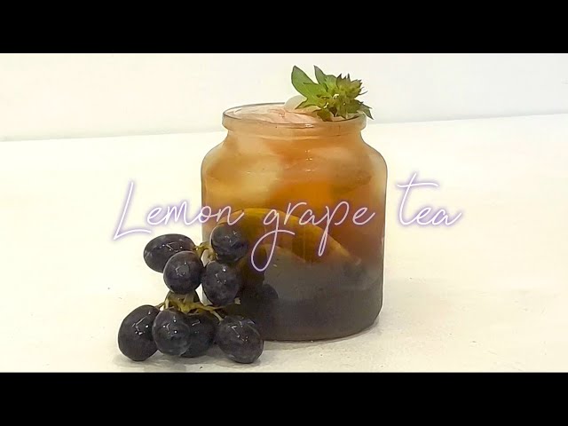 🍇 Lemon grape tea 🍇 #grape #2024 #2024 #tiktok #recipe #easy #drinks #asmr #tea