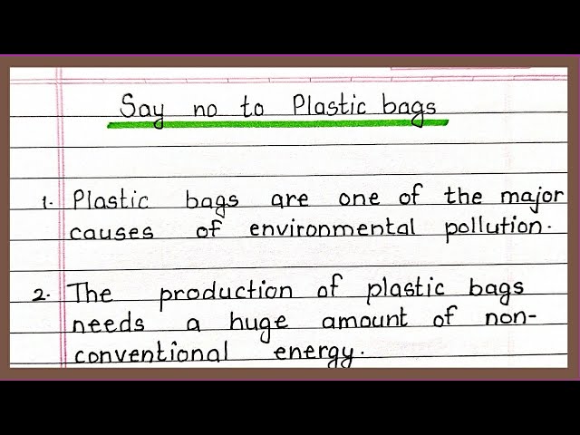 say no to plastic bags 10 lines | say no to plastic bags par 10 points |say no to plastic bags essay