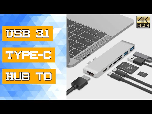 USB 3.1 Type-C Hub to HDMI Adapter 4K Thunderbolt 3 USB C Hub 3.0 TF SD Reader Slot PD MacBook Air P