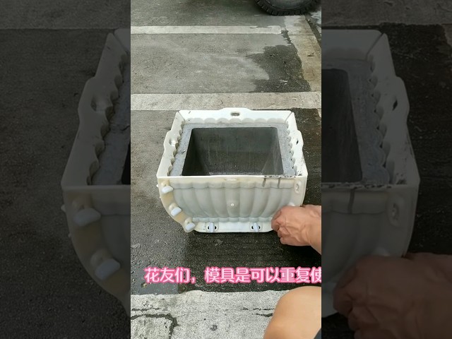 part 268 Roman shaped square cement flower pot plastic mold