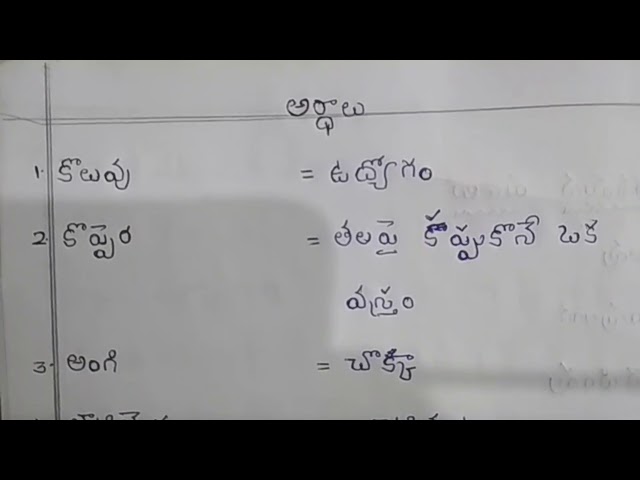 Palleturi Pillagada Lesson Notes for 6th Class Telugu Subject