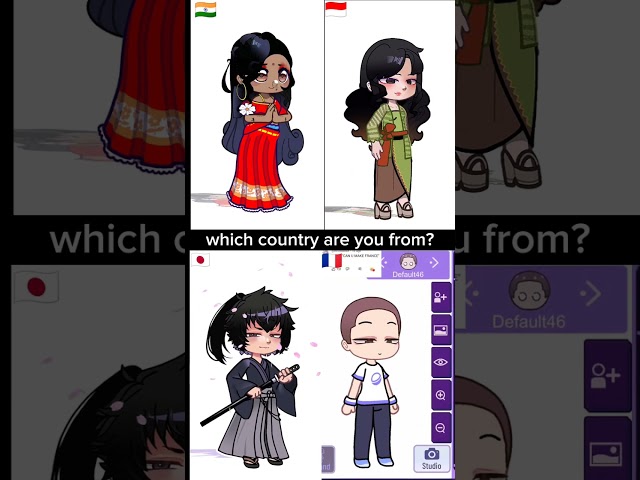 which country are you from?? 🇮🇳🇮🇩🇯🇵🇫🇷💛✨ #gacha #trend