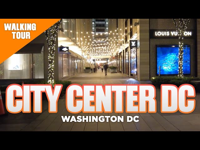 City Center DC Night Time Walking Tour 4K 60 FPS
