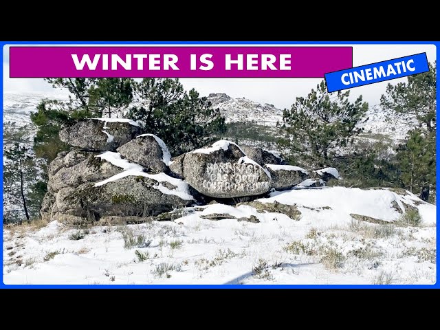 Cinematic - Winter in Central Portugal: Stunning views of the Gardunha and Serra da Estrela Mountain