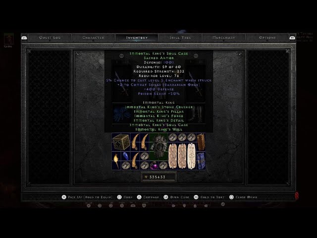 Diablo II: Resurrected: How to drop Immortal kings Armor