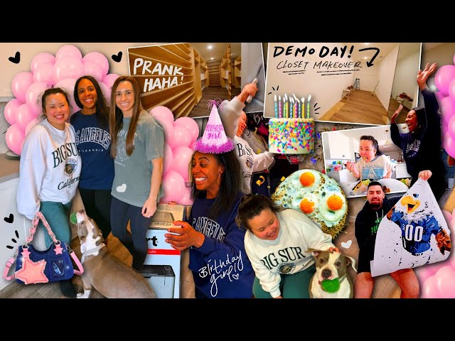 VLOG: our neighbor hates us, tearing down my house, birthday surprises, my comfort meals, errands!