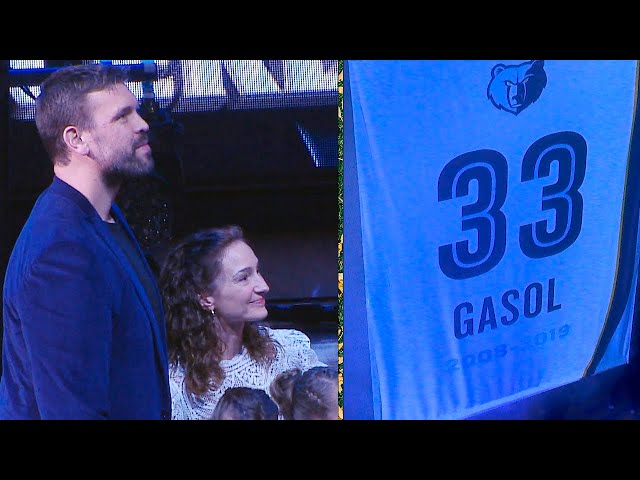Marc Gasol - FULL Grizzlies Jersey Retirement Ceremony
