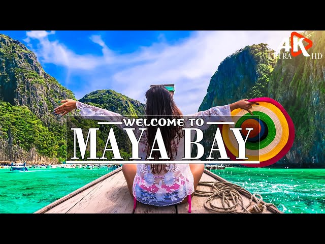 NEW MAYA BAY 4K✈Stunning natural scenery w/unbelievable beauty Of Thailand Gentle relax music🎵