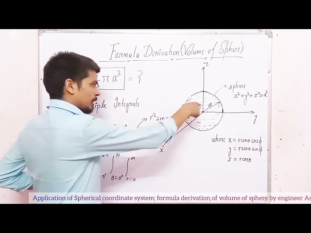 Formula derivation of sphere (@AshishKumar-zo2sg  ) #maths