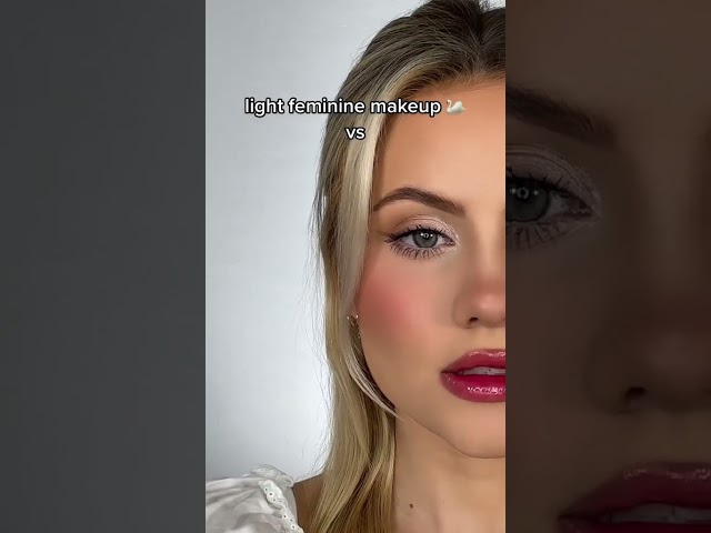 light feminine vs dark feminine makeup 🦢🥀