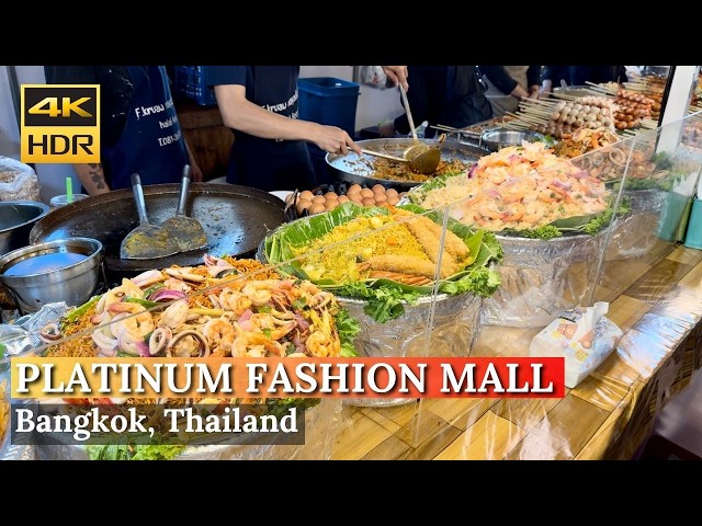 [BANGKOK] Platinum Fashion Mall "Exploring Thai Street Food & Halal Food!"| Thailand [4K HDR]